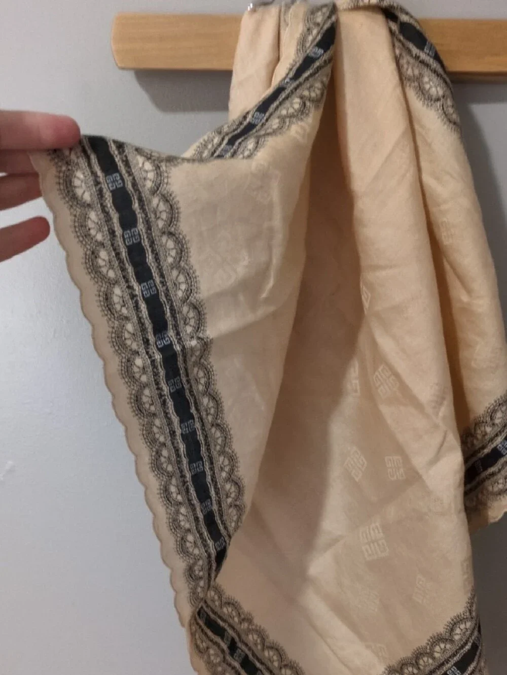 Givenchy Beige  Silk Scarf 22